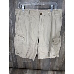 Polo‎ Ralph Lauren Cargo Shorts Mens 33 Khaki Drill Classic Fit Utility Pockets